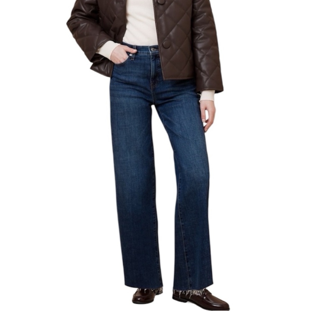 Banana Republic Ultra High Rise Wide Leg Jeans